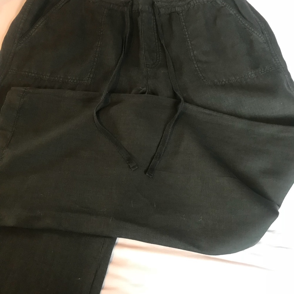 Black linen pants
